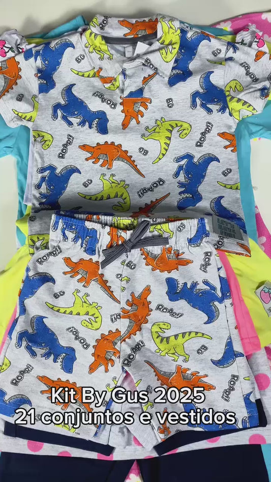 Kit By Gus 2025 1 a 10 anos misto - 21 conjuntos e Vestidos