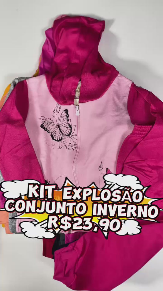 Kit Explosão conjunto Inverno 1 a 8 anos misto - 30 pçs